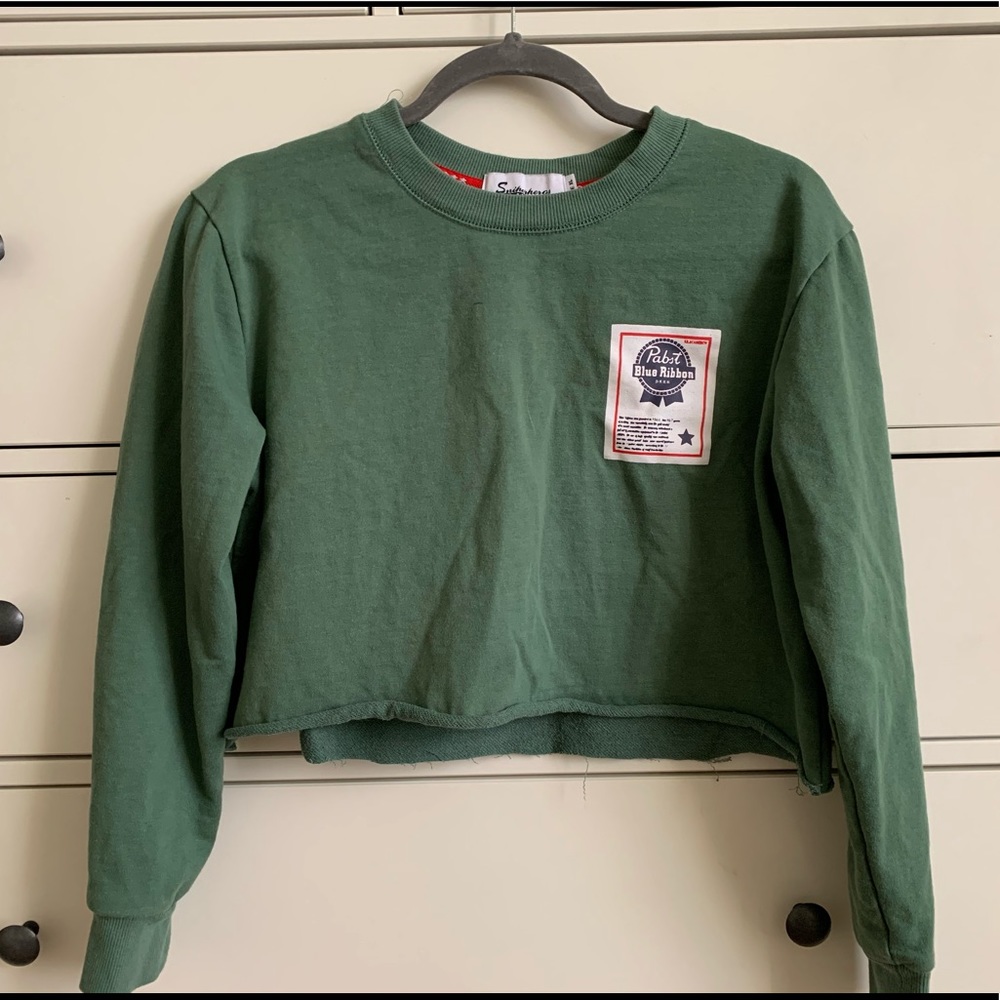 Pabst Blue Ribbon Cut-off Crewneck size XTRA SMALL